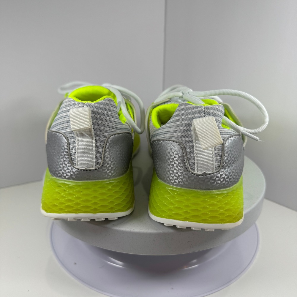 Neon Yellow Gray Running Sneakers Women's Athletic Shoes US 7.5 - Picture 7 of 10